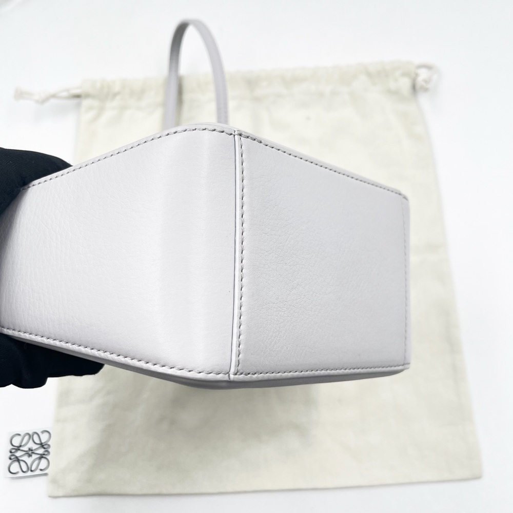 LOEWE Hammock Hobo Bag Light Grey Grained Calfskin - Picture 7 of 13
